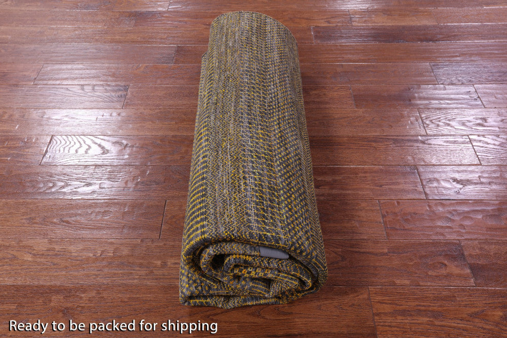 6' 1" X 9' 1" Super Savannah Gabbeh Wool and Silk Hand-Knotted Rug Q11910