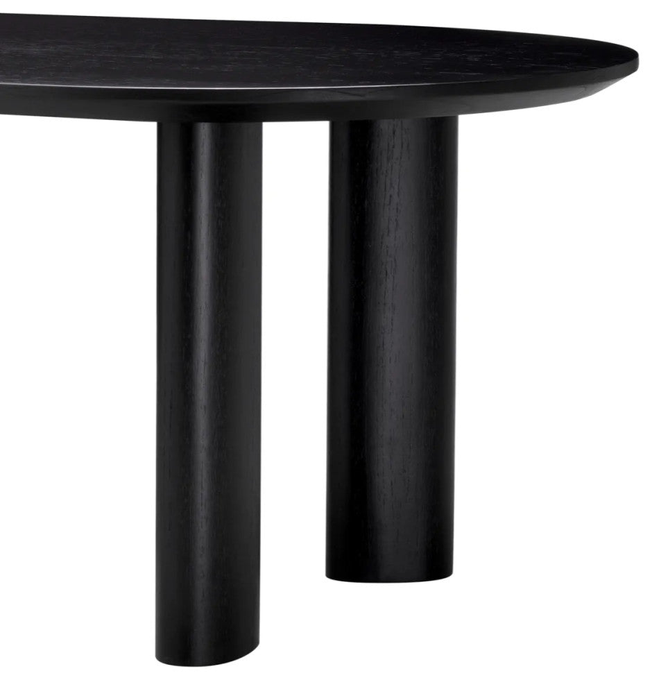 Oak Oval Dining Table S | Eichholtz Mogador, Black