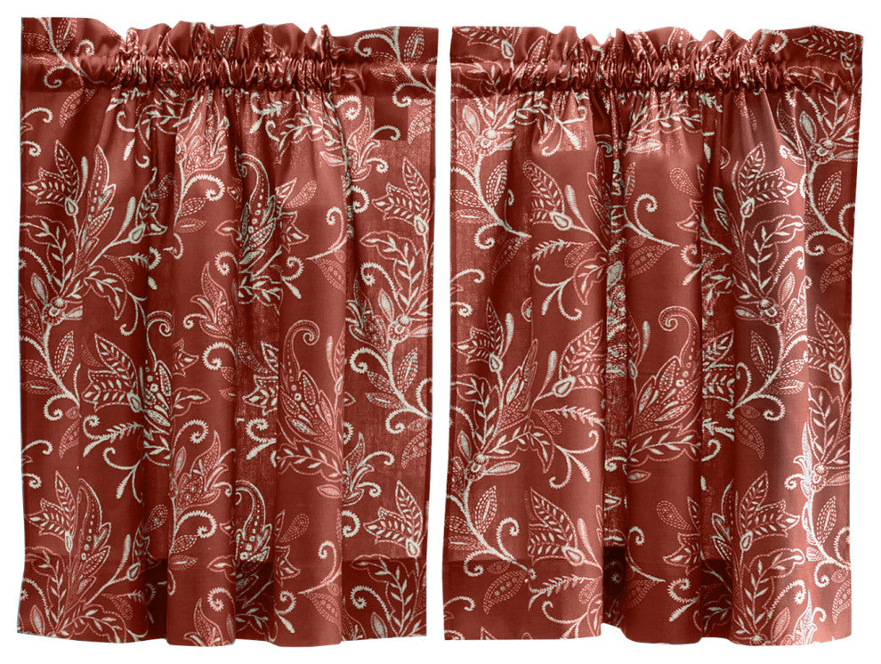 Lexington Leaf Tailored Tiers, Brick, 56" X 36"