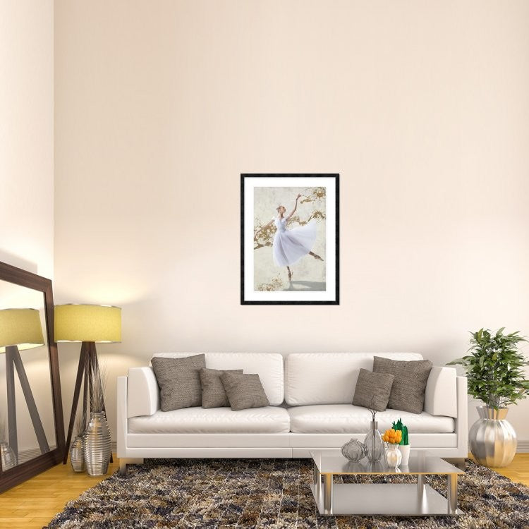 "White Ballerina" Framed Digital Print by Teo Rizzardi, 32x44"