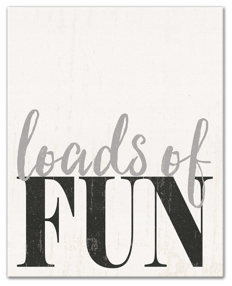 Loads of Fun Laundry Room Wall Art, 8x10, Canvas