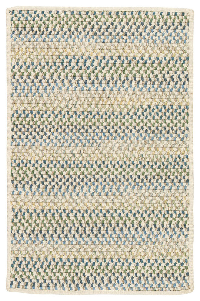 Colonial Mills Chapman Wool PN21 Peacock Blue Wool Area Rug, Rectangular 4'x6'