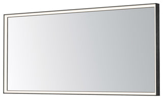 ET2 E42064 Bevel 60" W x 28" H Transitional Rectangular Framed - Brushed Black