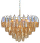 Ciara Faceted Amber Glass Chandelier, Champagne Gold