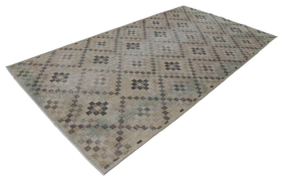 Rug N Carpet - Hand-knotted Anatolian 5' 4'' x 10' 3'' Low Pile  Vintage Rug