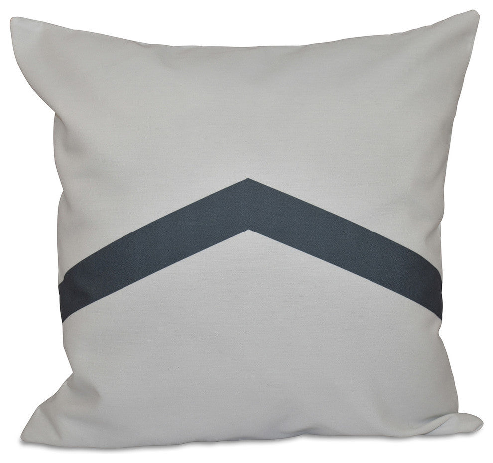 Geometric Decorative Pillow, Steel, 20"x20"