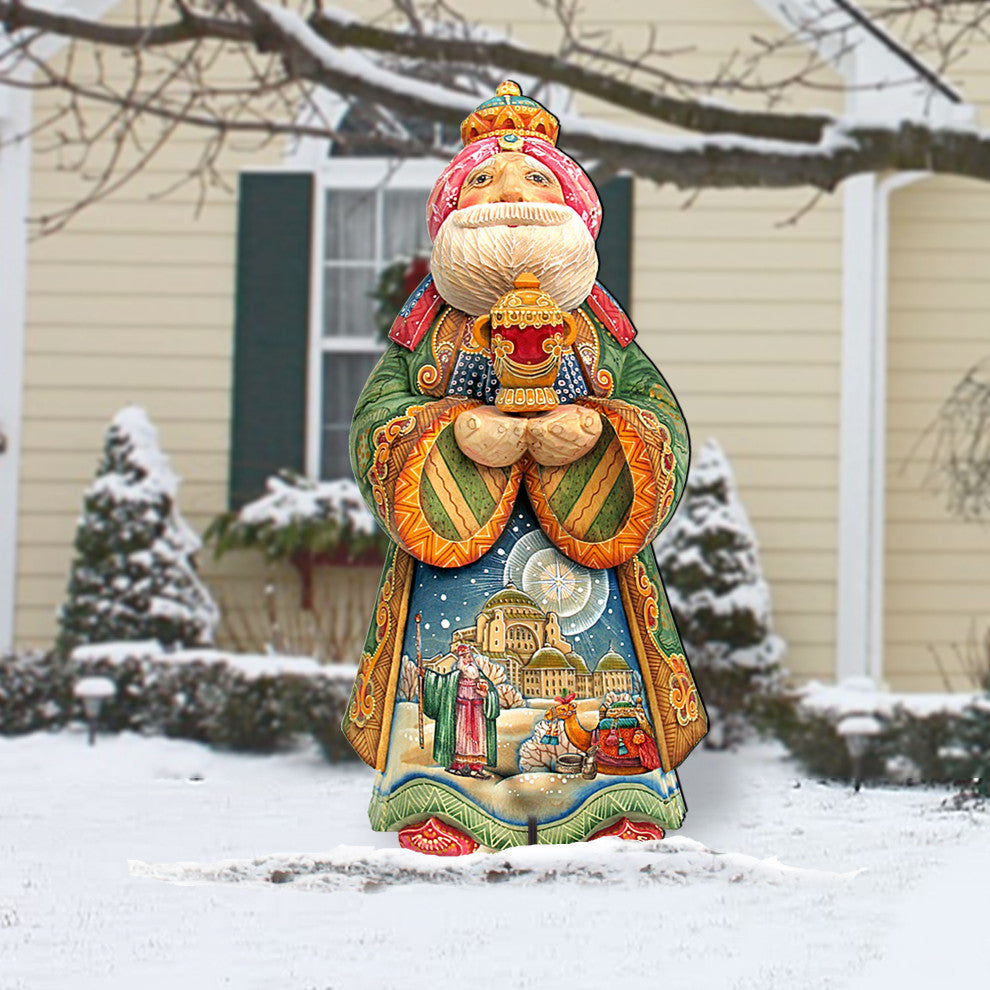 King Gaspar Wood Free Standing Outdoor Decor
