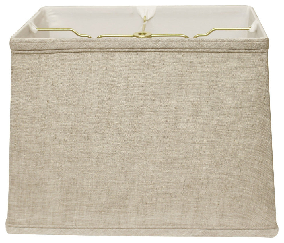 14" Cream Throwback Rectangle Linen Lampshade