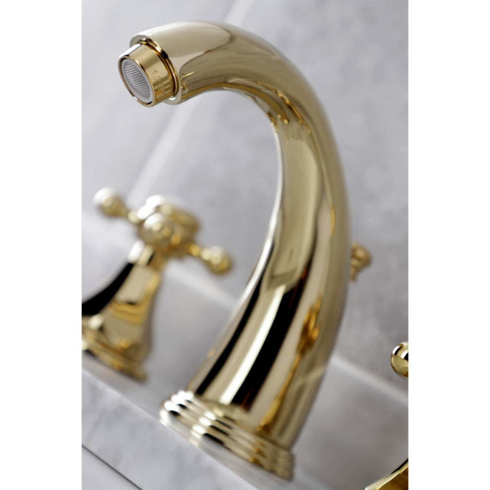 KB4982BX Widespread Bathroom Faucet With Pop-Up Drain, Polished Brass