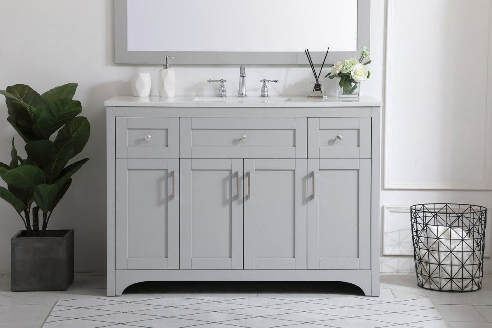 22" Traditional Grey-Light Bathroom Vanity