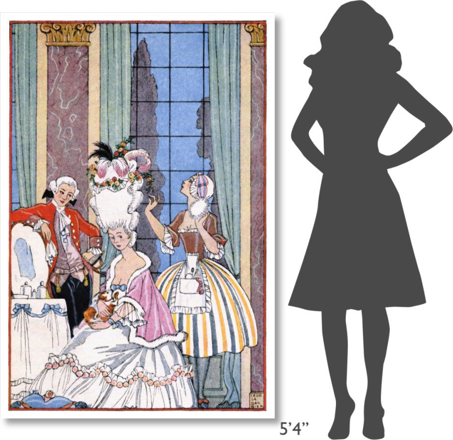 "France in the 18th Century" Digital Paper Print by Georges Barbier, 42"x62"