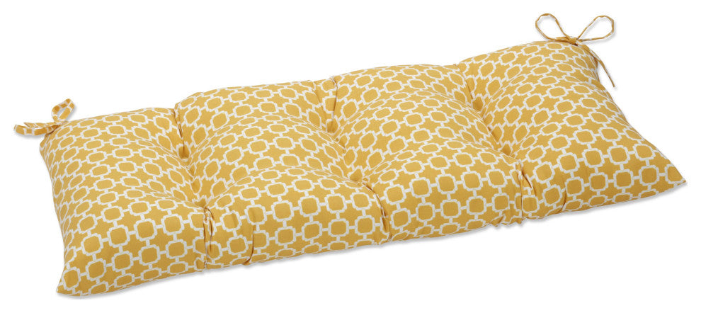 Hockley Wrought Iron Loveseat Cushion, Yellow