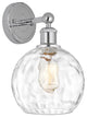 Athens Water Glass 1 Light Wall Sconce, Polished Chrome, Clear Glass