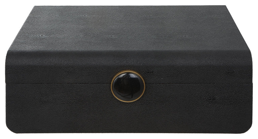 Uttermost Lalique Black Shagreen Box
