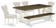6-Piece Dinette Set, 4 Padded Chairs, Top and Wooden Legs Table and Wooden Bench
