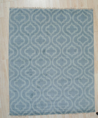 Aqua Contemporary Trellis Moroccan Area Rug