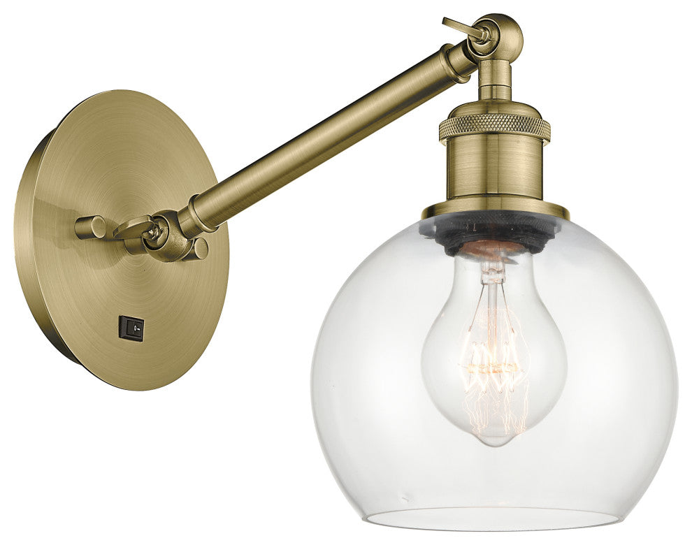 Innovations 317-1W-AB-G122-6-LED 1-Light Sconce, Antique Brass