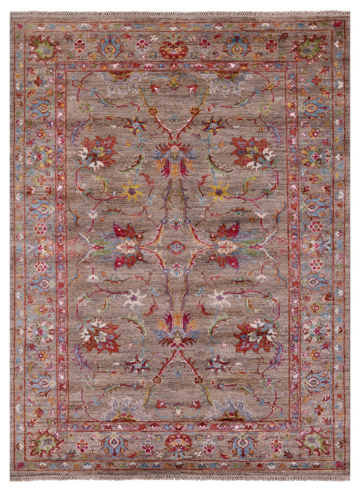 5' 10" X 7' 9" Persian Tabriz Hand Knotted Wool Rug Q7737