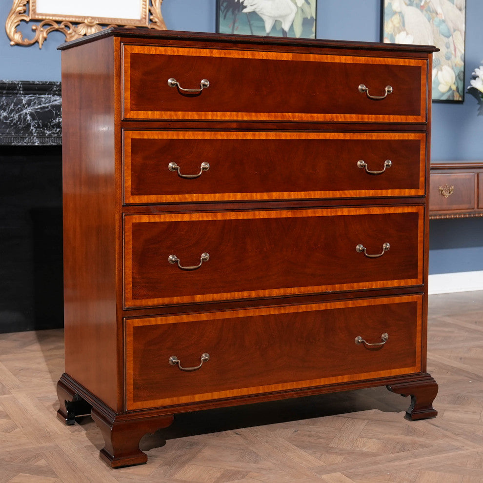 Banded Mahogany Chest