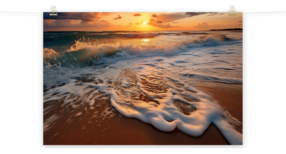 Coastal Artwork: California Dreamin' Photorealistic Digital Art Loose, 8" X 10"