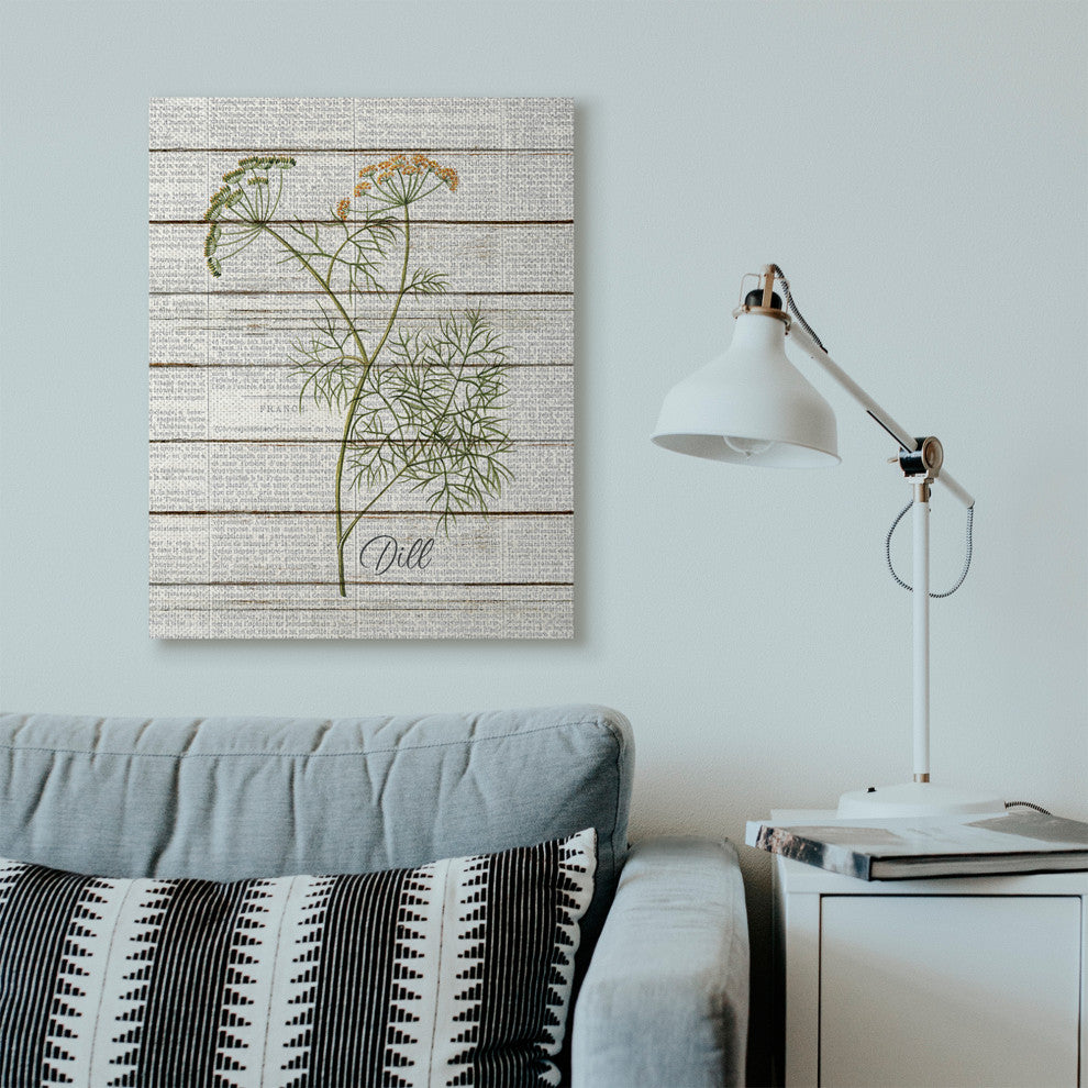 Dill Vintage Herb Kitchen Dining Room Word Collage , 30"x40"