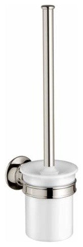 Hansgrohe Axor Toilet Brush Wall Mounted w/ Holder/Frosted Crystal Glass Cup