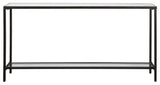 Uttermost 24997 Hayley 10"W Mirror Top Steel Console Table - Rustic Black