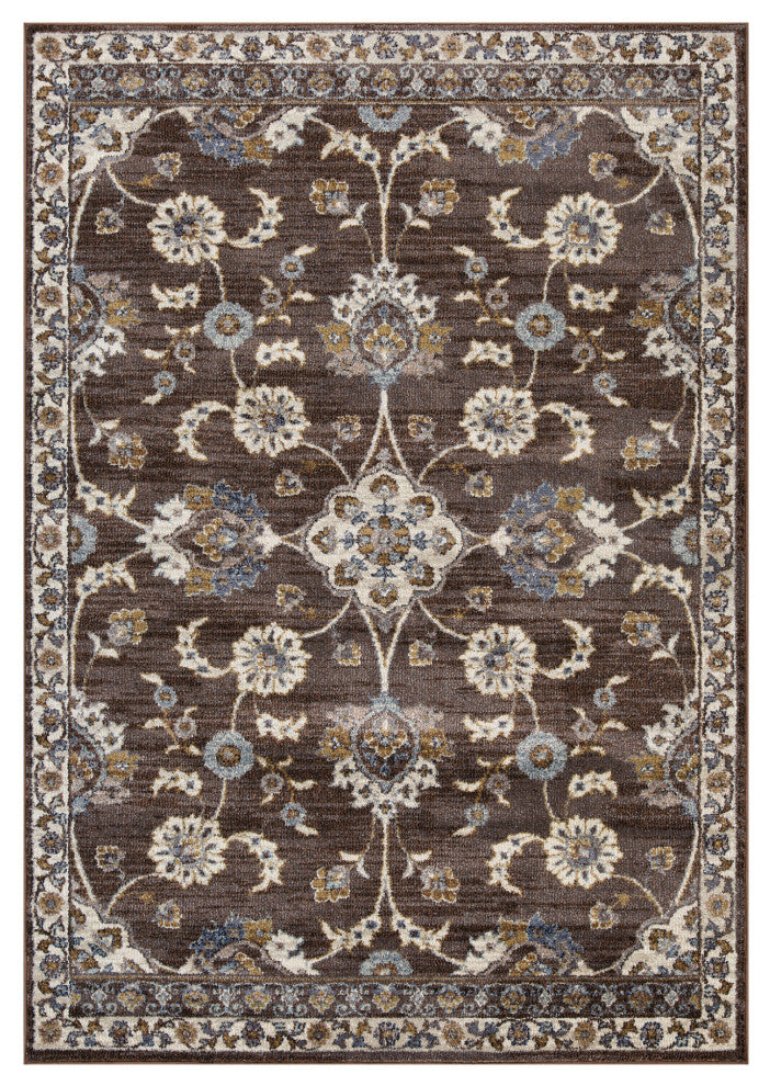 Jordan Bea Power-Loomed Polypropylene Area Rug, Brown, 6'7"x9'