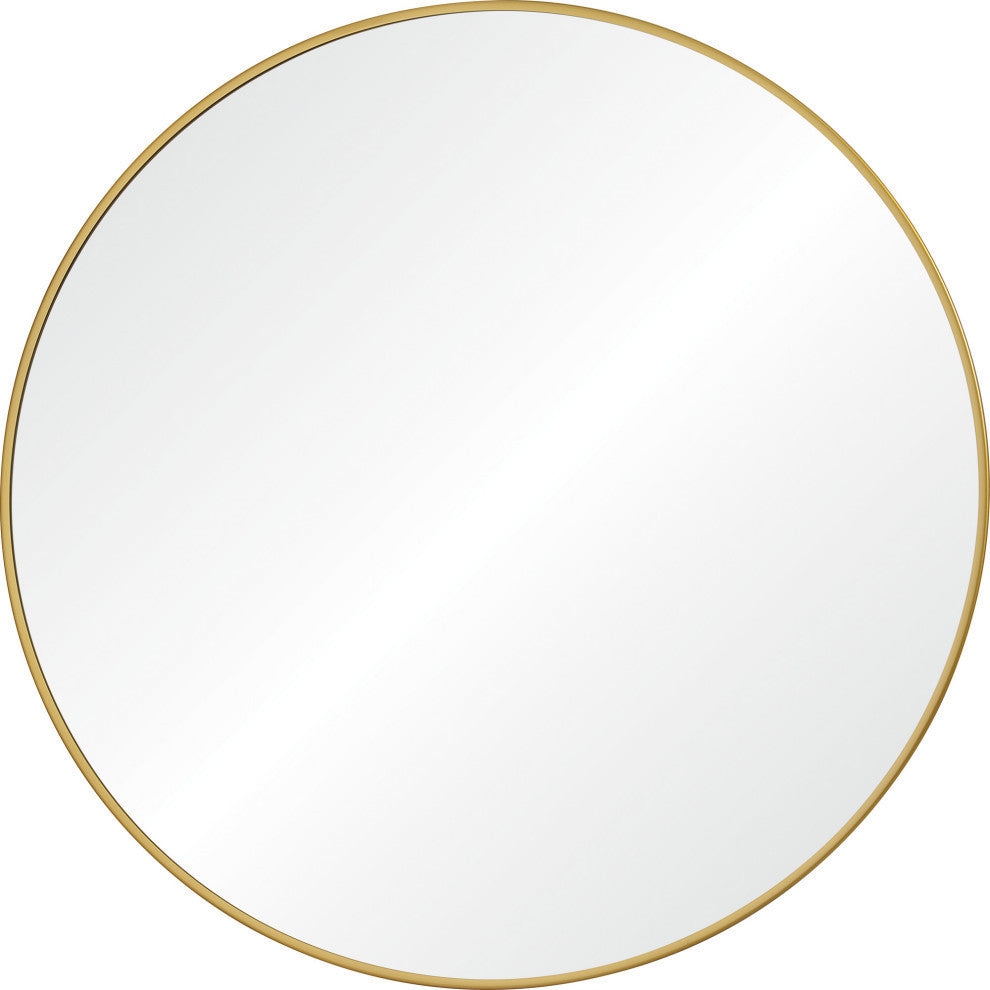 Alegre 30" Round Gold Framed Wall Mirror