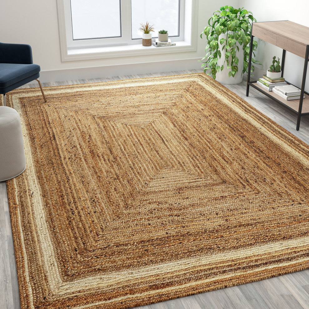Olivia Collection Neutral Tone Area Rug Rectangle 8' x 10'
