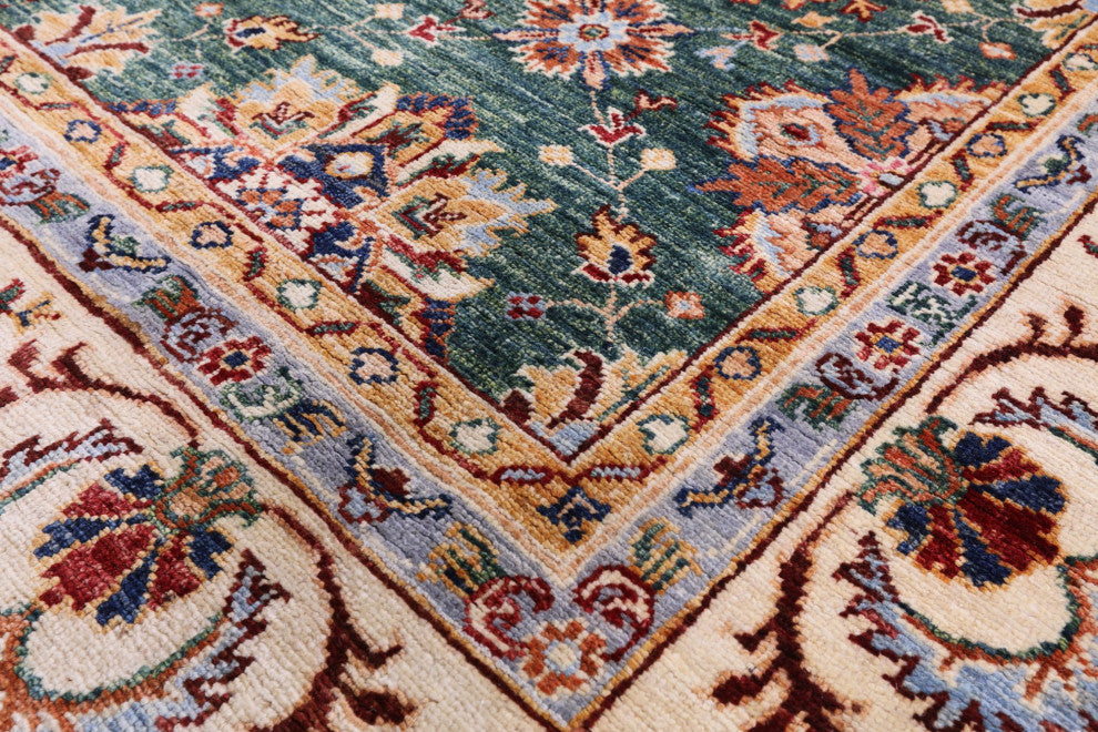 Persian Tabriz Hand-Knotted Wool Rug 7' 0" X 10' 2" Q10004
