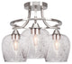 Paramount 3-Light Semi-Flush Light, Brushed Nickel, 6" Smoke Bubble Glass
