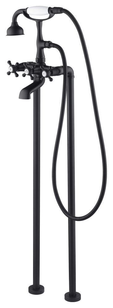 SevenFalls 8019 Telephone Double Lever Handles Clawfoot Floor Mounted Tub Filler