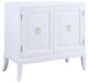 Wood Console Table With 2 Doors, White Finish
