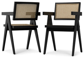 Regina Dining Armchair (Set of 2) in Black