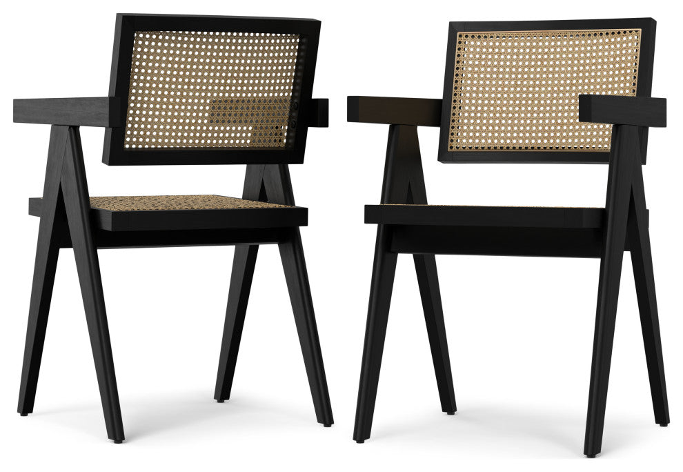 Regina Dining Armchair (Set of 2) in Black