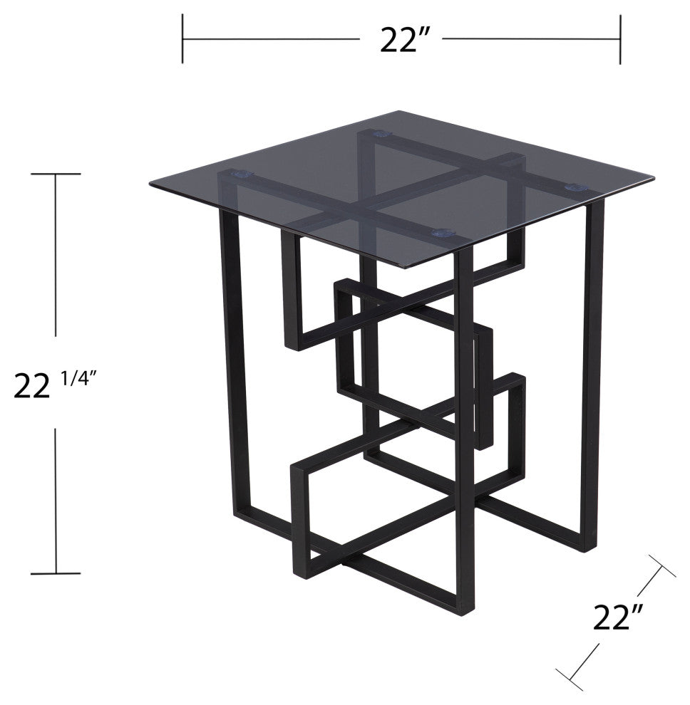 Thetford Glass-Top Accent Table