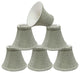 30054-6 Small Bell  Chandelier Clip On Lamp Shade Light Gray 3"x6"x5"