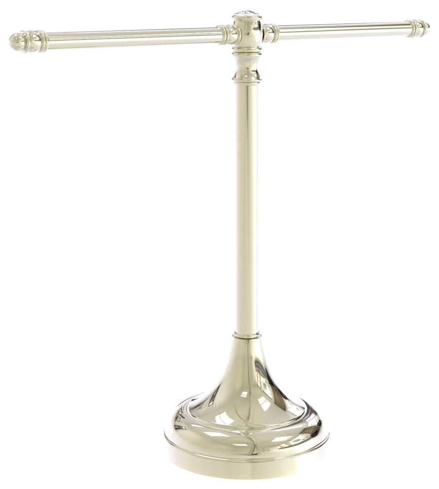 Carolina Crystal Guest Towel Stand, Polished Nickel