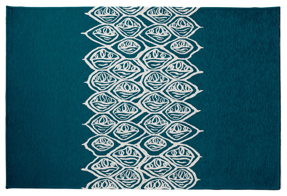 Cowry Stack Rug, Blue, 4'x6'