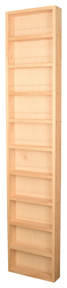 Citrus On the Wall Spice Rack 69"h x 14"w x 4.5"d, Unfinished