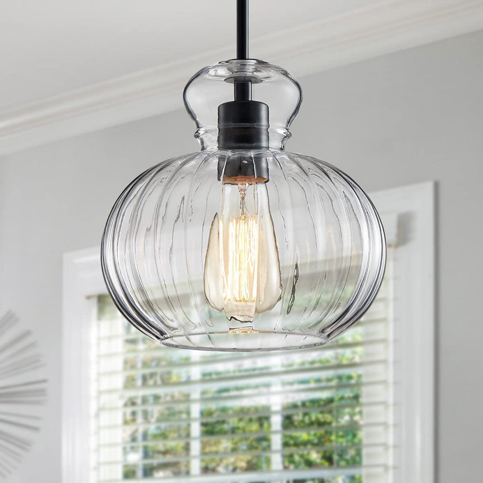 Farmhouse Kitchen Island Pendant Light Glass Globe Pendant Lamp Lighting