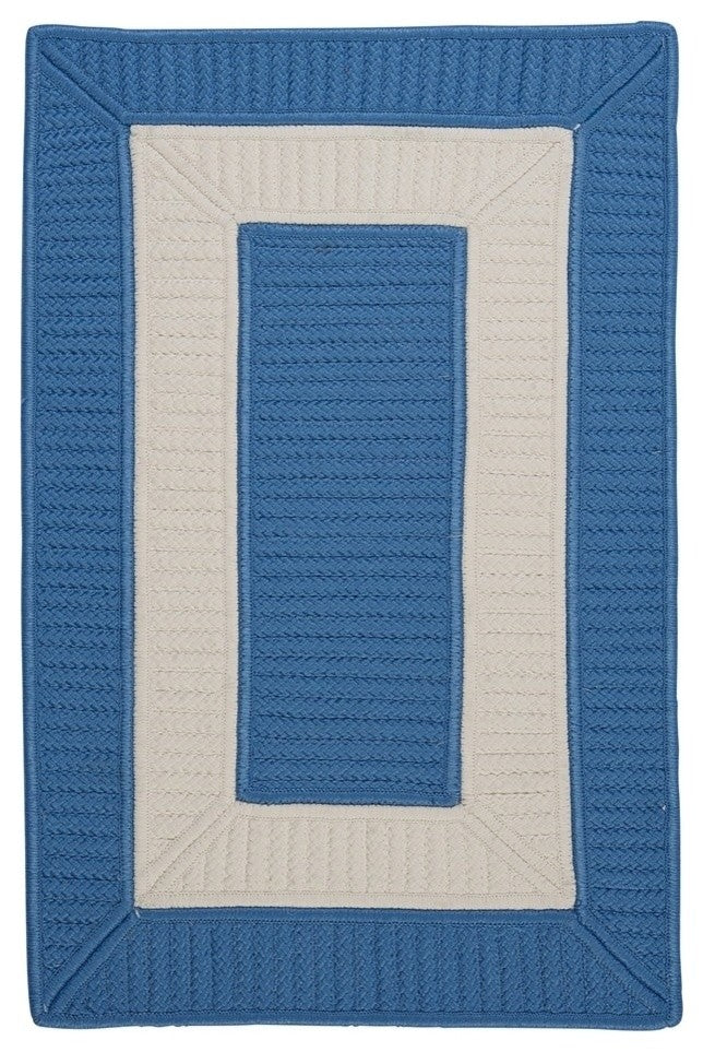 Rope Walk CB95 Blue Ice Indoor/Outdoor Area Rug, Rectangular 10'x13'