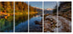 Placid Lake between Mountains, Landscape Canvas Print, 60"x28", 5 Panels