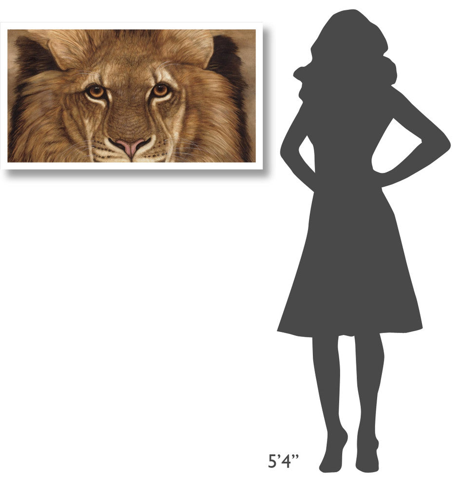 "Eyes of the Lion" Digital Paper Print by Jacquie Vaux, 38"x21"