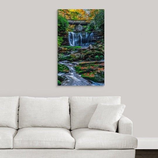 "Elakala Falls" Wrapped Canvas Art Print, 22"x36"x1.5"