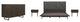 Marquis 4 Piece King Size Platform Bed Frame Bedroom Set in Oak Wood with...