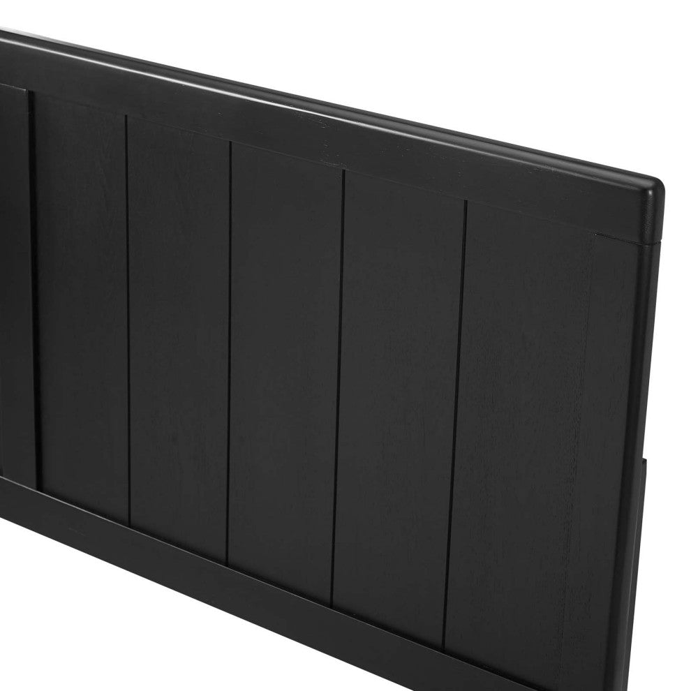 Headboard, King Size, Wood, Black, Modern Mid-Century, Bedroom Master Suite