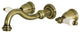KS3023PL Two-Handle Wall Mount Tub Faucet, Antique Brass