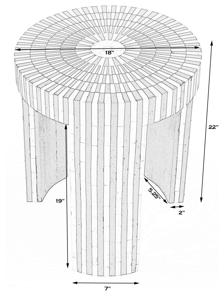 Rimma Bone Inlay Side Table